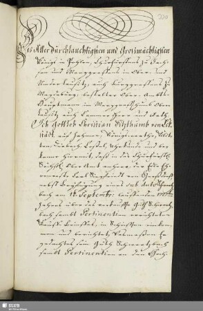 Des Aller Durchlauchtigsten und Großmächtigsten... [Contract betreffend Gut Schwarzbach, 1727]