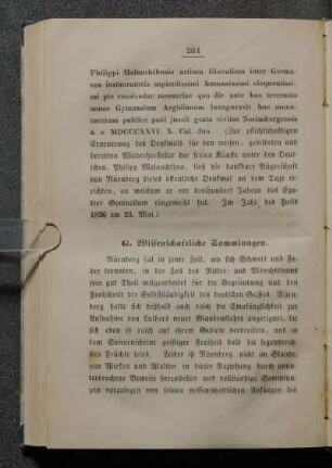 G. Wissenschaftliche Sammlungen.