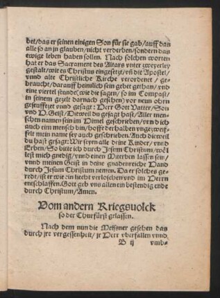 Vom andern Kriegsvolck so der Churfürst gelassen.