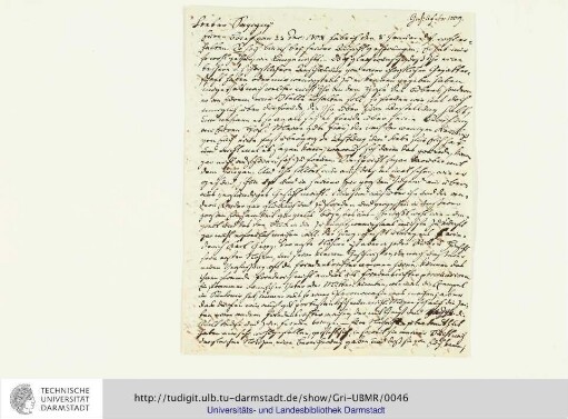 Ms 725 / 55 (Johann Heinrich Christian Bang, 11.02.1809)