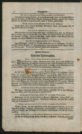 Zehnte Lection. Von den Niederlanden