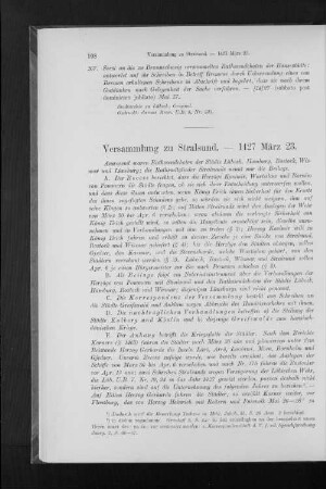 Versammlung zu Stralsund. - 1427 März 23.