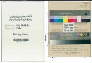 Entnazifizierung Hans Mering , geb. 09.02.1917 (Arzt)