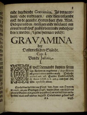 Cap. I. Van de Justitie