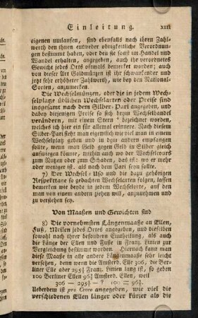 XIII-XX, Von Maaßen und Gewichten sind ...