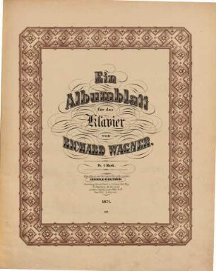 Ein Albumblatt : für d. Klavier