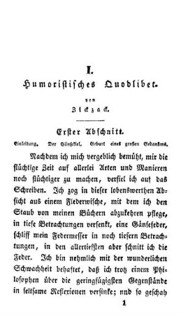 I. Humoristisches Quodlibet.