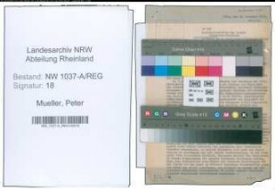 Entnazifizierung Peter Mueller , geb. 00.00.0000 ()