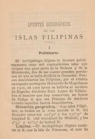 I. Preliminares