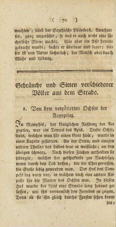 Gebräuche und Sitten verschiedener Völker aus dem Strabo.