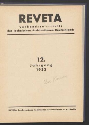 Reveta. Jahrgang 12 (1932) 1-12