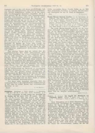 271-272 [Rezension] Zwingliana. Mitteilungen zur Geschichte Zwinglis und der Reformation. 1928, Nr. 2. (Bd. IV, Nr. 16.)