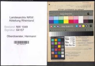 Entnazifizierung Hermann Oberdoerster , geb. 20.07.1899 (Wachmann)