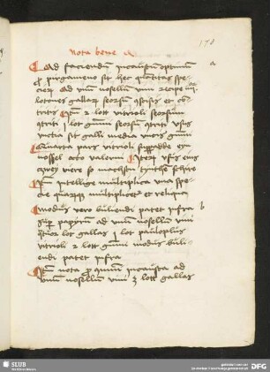 170r-171v: Tintenrezept, lat.