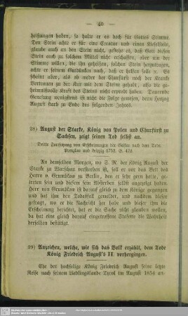 28) August der Starke, König von Polen und Churfürst zu Sachsen, zeigt seinen Tod selbst an