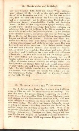 II. Materia medica und Toxikologie.