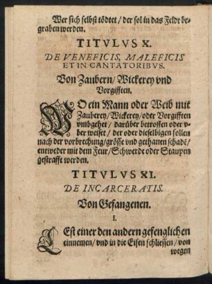 Titulus X. De Veneficis, Maleficis Et Incantatoribus.