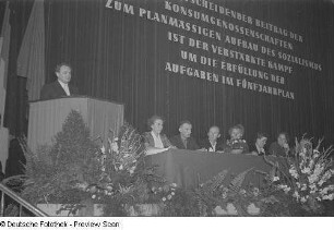 Blick auf das Podium