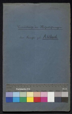 Ahlbach: Meßstiftungen
