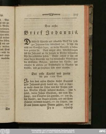 Der erste Brief Johannis.