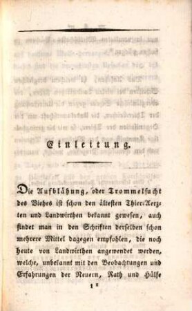 Kurze Anleitung zur Erkenntniß und Heilung des aufgeblähten Viehes : mit zwei Kupfertafeln