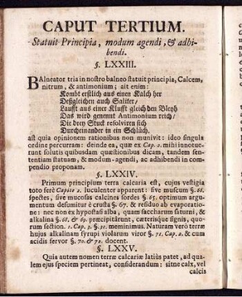 Caput Tertium. Statuit Principia, modum agendi, & adhibendi