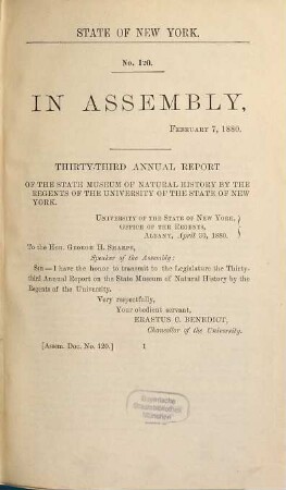 Annual report. 33. 1880