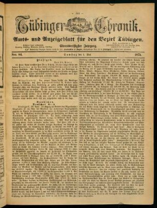 349-368, 1. Mai (Nro. 84) - 8. Mai (Nro. 88)