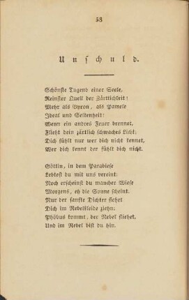 Unschuld.