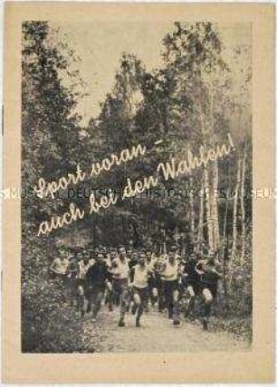 Flugschrift des Deutschen Turn- und Sportbundes zur Volkskammerwahl am 16. November 1958