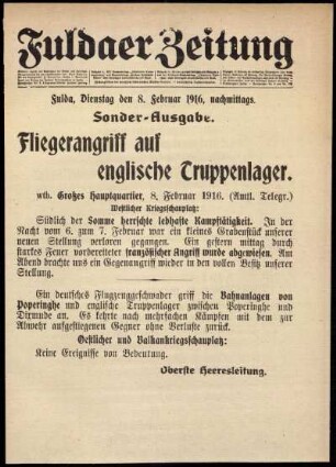 Ausgabe vom Dienstag, den 08. Februar 1916.