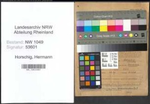 Entnazifizierung Hermann Horschig , geb. 03.10.1903 (Milchkontrolleur)