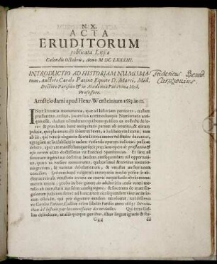 N. X. [...] Calendis Octobris, Anno M DC LXXXIII.