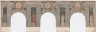 Thiersch, Friedrich von; München; Justizpalast - Dekorationsentwurf (Ansicht)