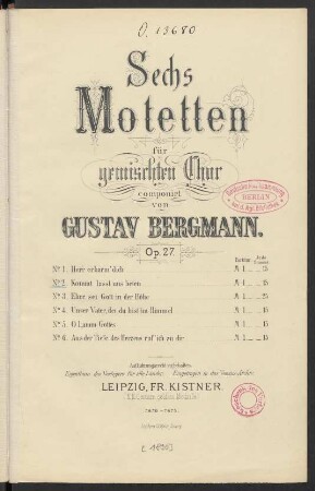 No. 2: Kommt lasst uns beten