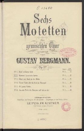 No. 2: Kommt lasst uns beten