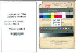 Entnazifizierung Elisabeth Wiener, geb. 17.08.1906 (Kommanditistin)
