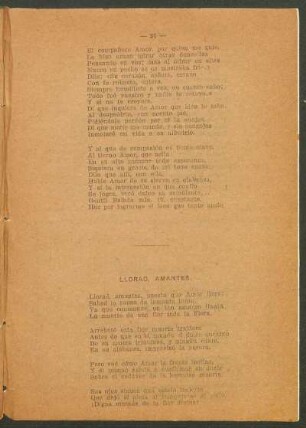 Llorad, amantes ...