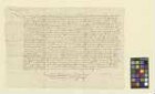 König Maximilian I. befiehlt dem Würzburger Bischof Rudolf [von Scherenberg], den Abt des Klosters Fulda nicht länger in seinen ihm vom Reich verliehenen Gerichtsrechten zu beeinträchtigen.