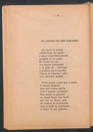 El dolor de ser cobarde