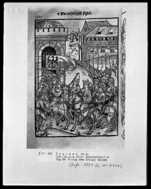 Schatzbehälter oder Schrein der waren reichtümer des heils und ewyger seligkeit genannt — Fig. 80, Einzug des Königs Salomo