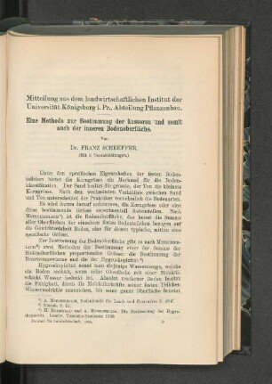 Mitteilungen aus dem landwirtschaftlichen Institut der Universität Königsberg i. Pr., Abteilung Pflanzenbau.