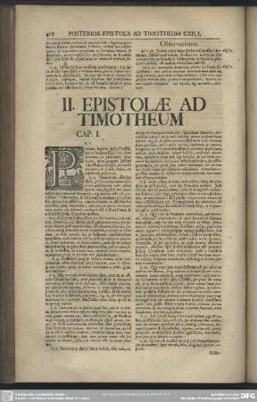 II. Epistolae Ad Timotheum