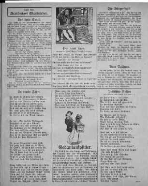 Anzeige/Gedicht. Der neue Kurs.