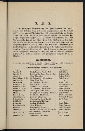 3-6, Einleitung; Namenliste