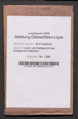 Erblasser: Kirchhoff, Helena, geb. Blinde; Ehepartner: Kirchhoff, Wilhelm: