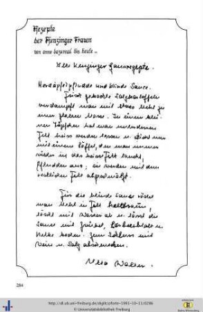 Von anno dazumal - Rezepte der Kenzinger Frauen