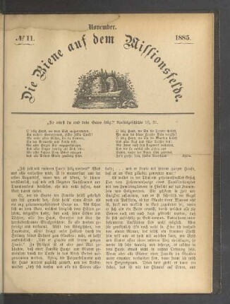 N° 11. November. 1885
