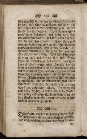 Das Bürsten.