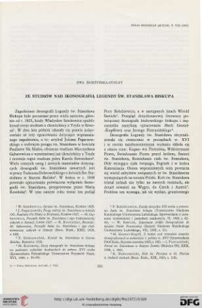 8: Ze studiów nad ikonografią Legendy św. Stanisława Biskupa